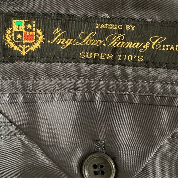 Brooks Brothers Loro Piana Super 110 100% Wool Gray Two Button Suit Size 43R - Picture 11 of 13